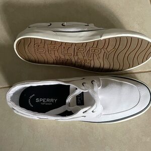 Sperry Woman’s White Canvas Boat Shoes